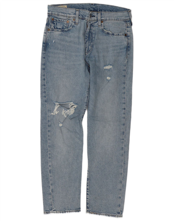 Levi's Uomo 502 Jeans affusolati effetto consumato W30 L30 cotone blu