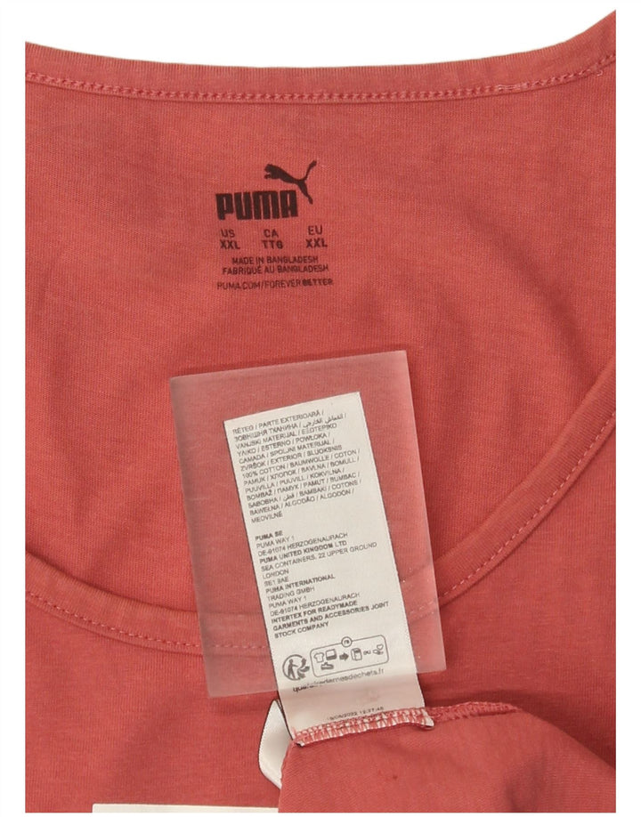 Canotta grafica da uomo Puma 2XL cotone rosa
