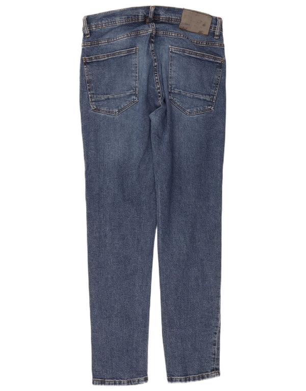 Jeans slim da uomo Zara EU 44 Large W34 L30 cotone blu