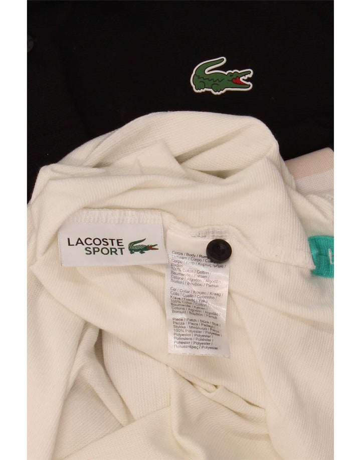 Polo da uomo Lacoste XL in cotone color block nero