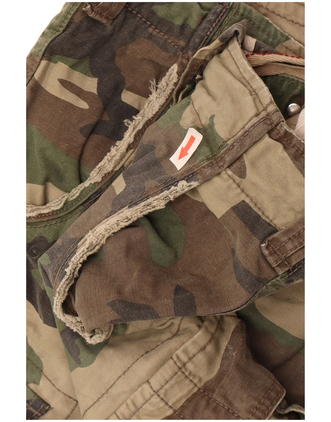 Pantaloncini cargo da uomo Jack & Jones medi W32 in cotone mimetico kaki