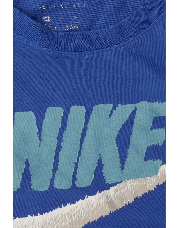 T-shirt grafica da uomo NIKE Top XL in cotone blu