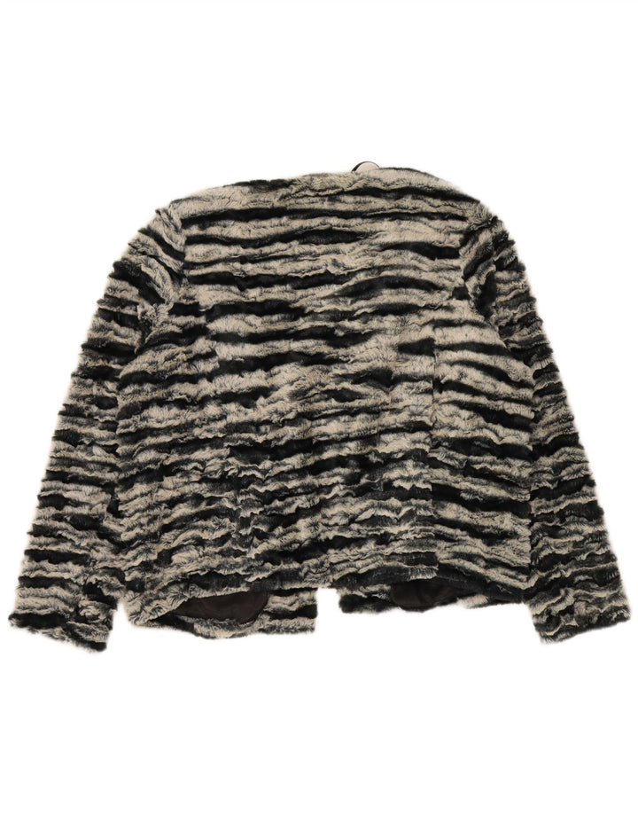 Giacca Bolero da donna Marks & Spencer UK 16 grande stampa animalier nera