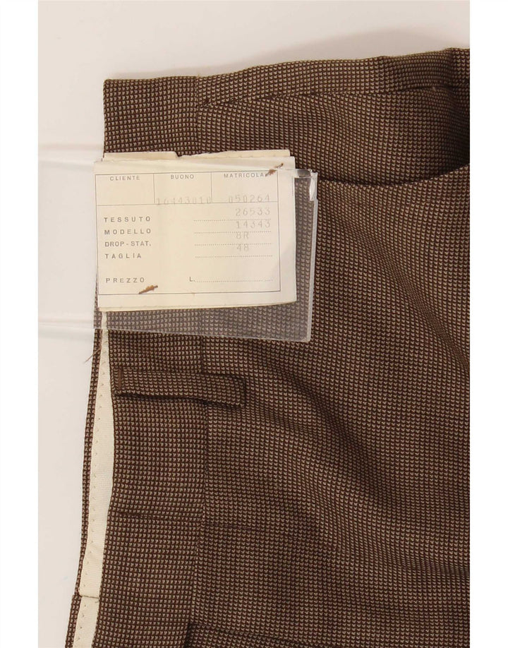 Set da 2 pezzi vintage da uomo IT 48 medio W28 L32 marrone