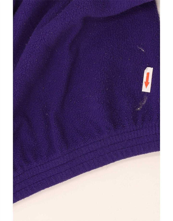 Brugi Maglione in pile da uomo con zip e collo in poliestere color block viola medio