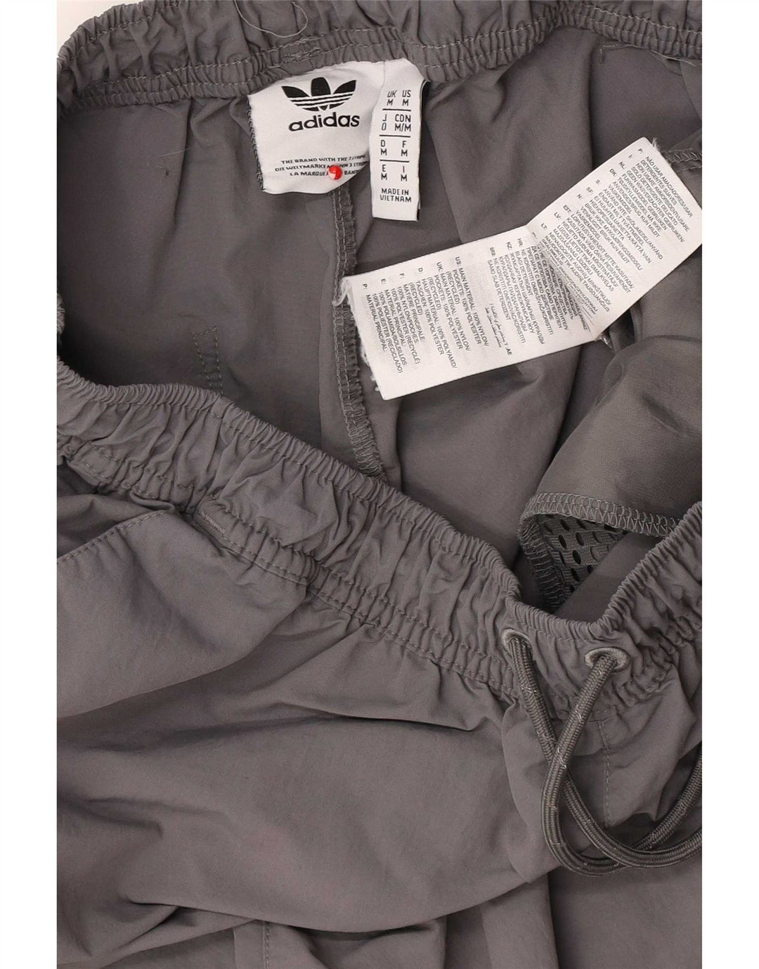 Pantaloni da tuta da uomo Adidas Cargo Pantaloni da jogging in nylon grigio medio