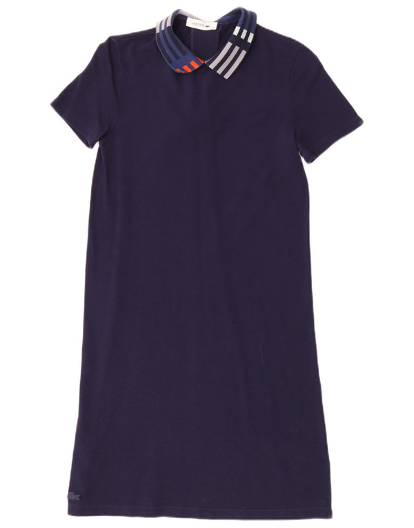 Abito polo da donna Lacoste taglia 36 piccolo in cotone a righe blu navy
