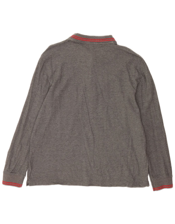 Polo da uomo a maniche lunghe Lotto 2XL Grigia