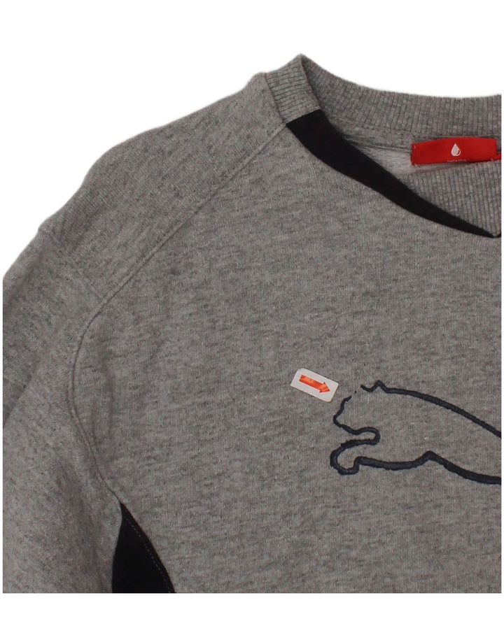 Felpa con grafica NIKE per ragazzi, 9-10 anni, cotone color block grigio