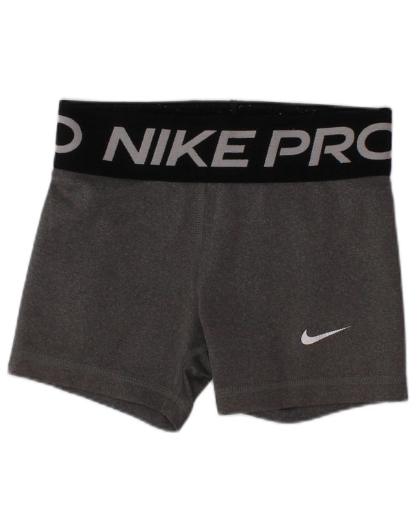 Pantaloncini sportivi NIKE per ragazze Dri Fit Graphic 6-7 anni XS poliestere grigio