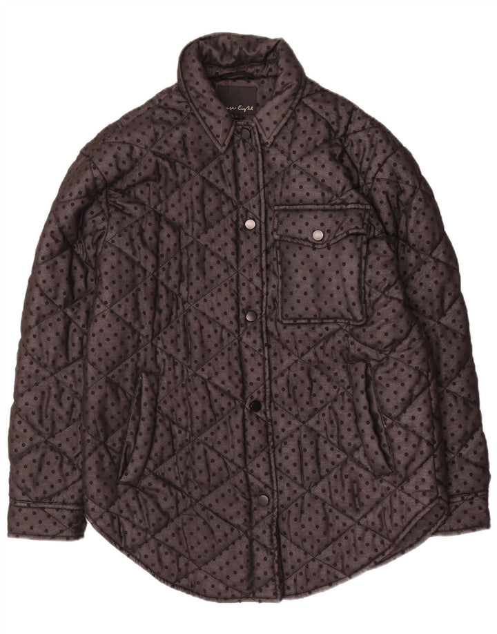 Giacca trapuntata oversize da donna Phase Eight UK 8 piccola nera maculata