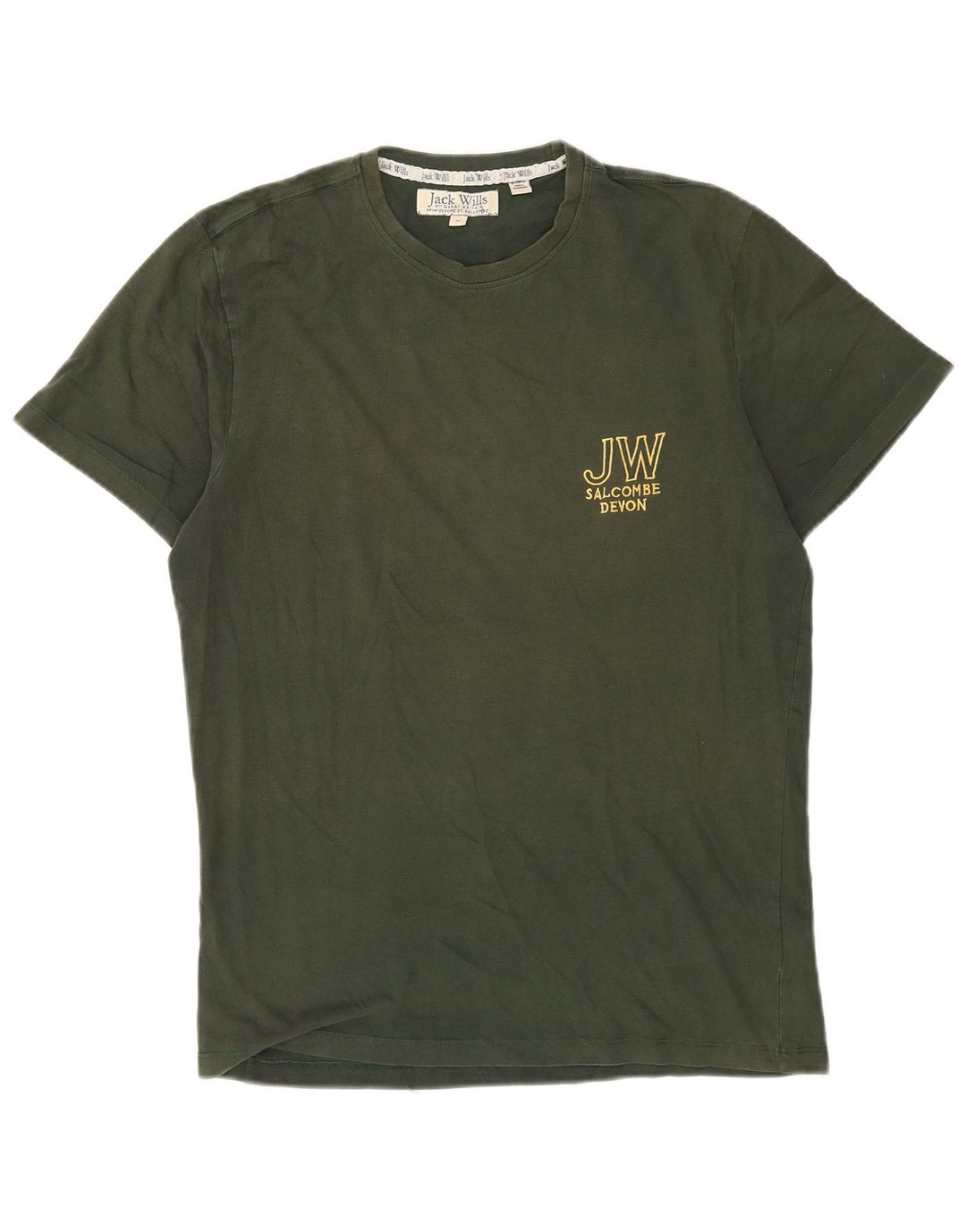 T-shirt grafica da uomo Jack Wills Top in cotone kaki medio