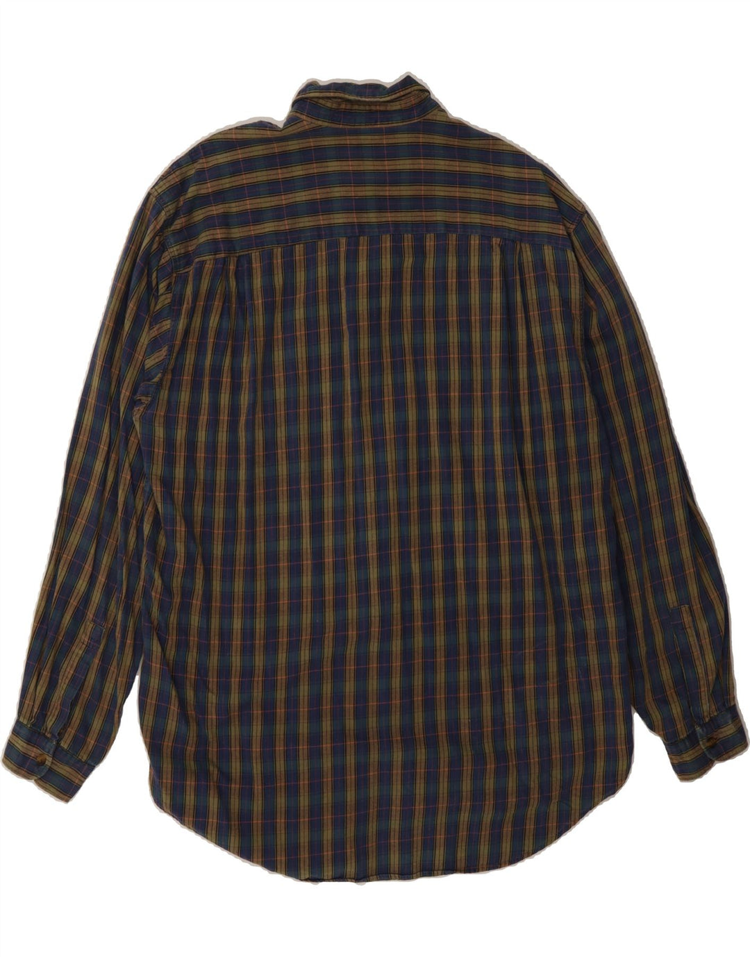 DOCKERS Mens Shirt Medium Navy Blue Check Cotton Vintage Dockers and Second-Hand Dockers from Messina Hembry 