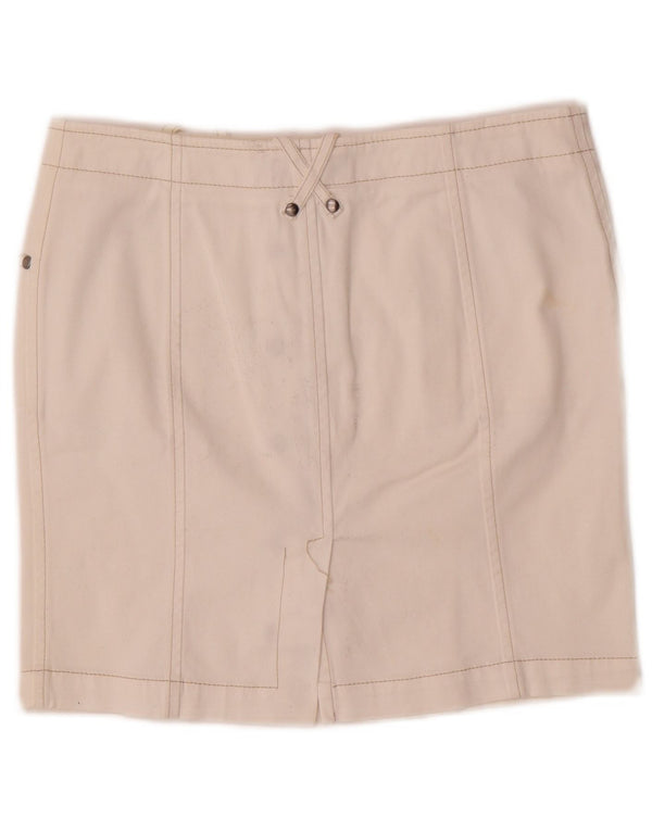 Fay Minigonna in denim da donna IT 42 Media W26 Cotone bianco