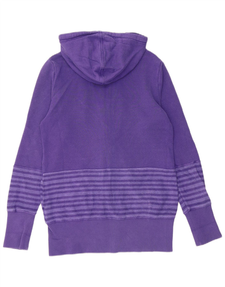 Maglione con cappuccio e zip da donna ADIDAS EU 38 cotone a righe viola medio