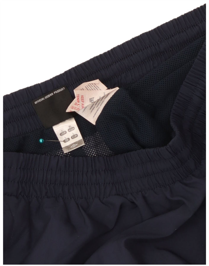 Pantaloni da tuta da uomo Umbro Large in poliestere color block blu navy