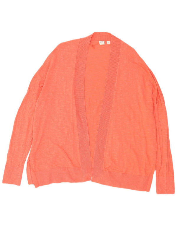 Maglione cardigan aperto oversize da donna Gap UK 18 XL cotone arancione