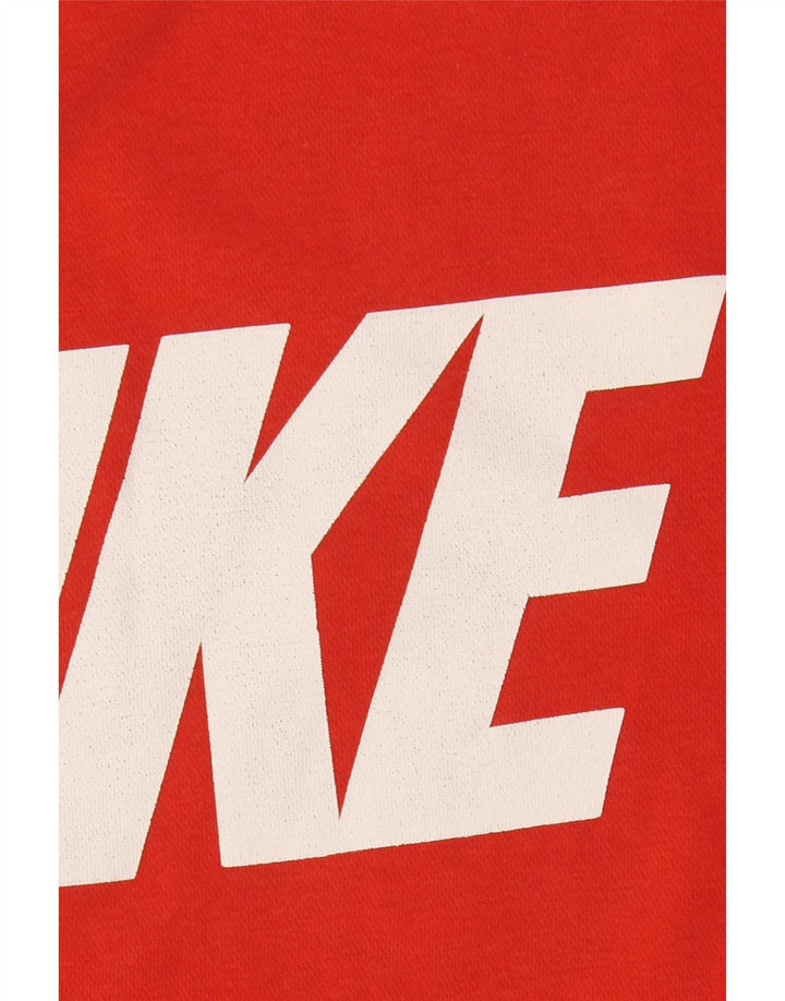 NIKE Felpa con grafica da uomo Maglione in cotone color block rosso medio