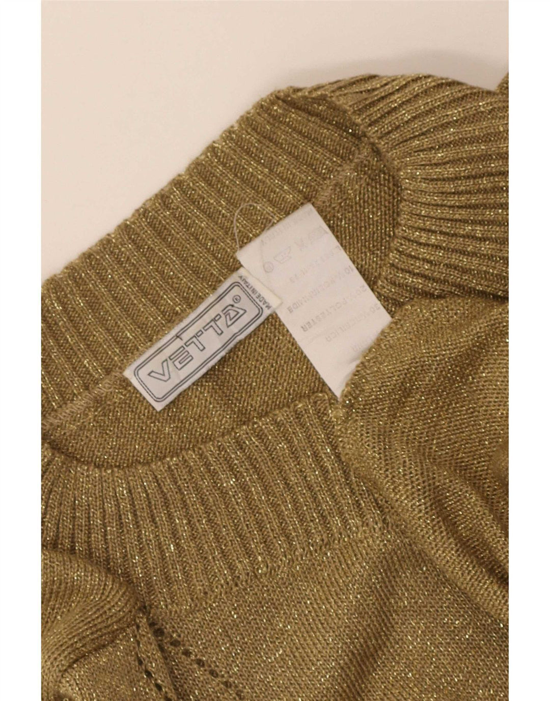 Vetta Maglione da donna con scollo a barca IT 44 Lana kaki media