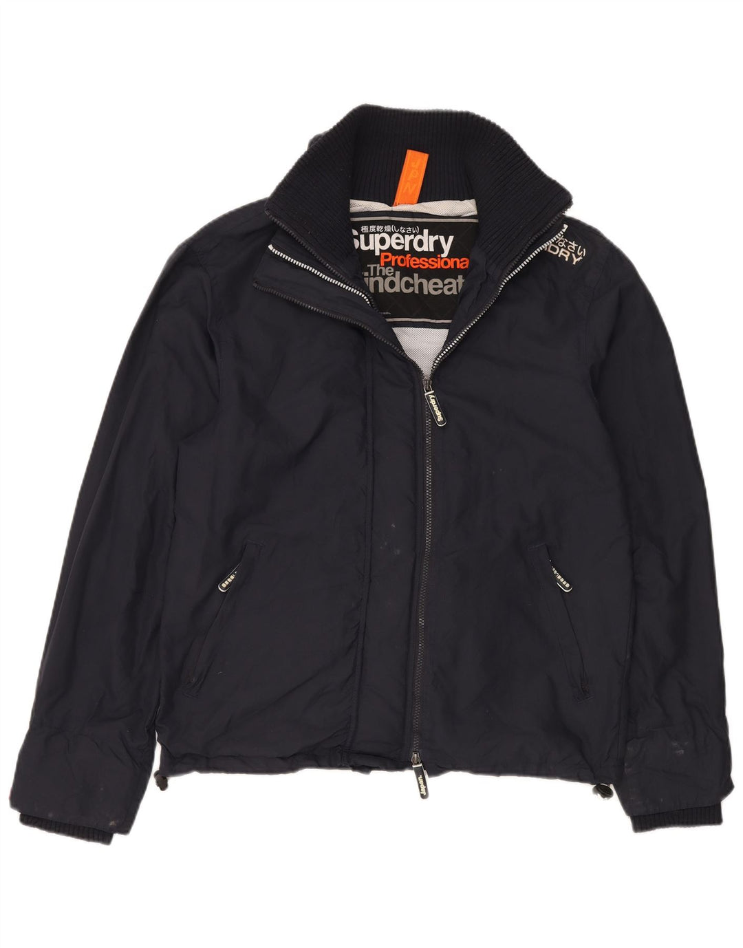 Giacca antipioggia da uomo con grafica SUPERDRY The Windcheater UK 40 Large Blu Navy
