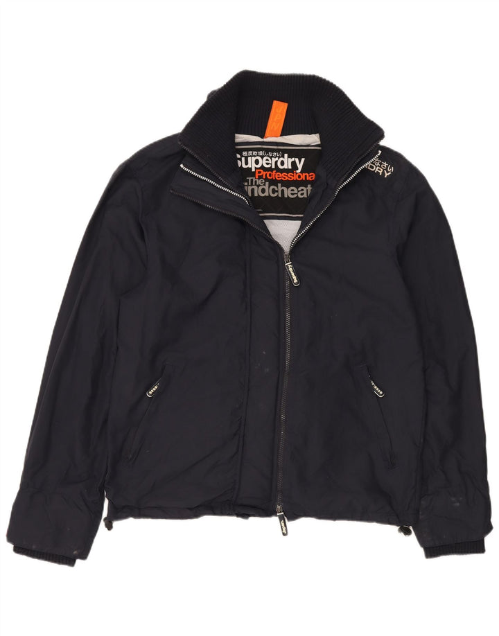 Giacca antipioggia da uomo con grafica SUPERDRY The Windcheater UK 40 Large Blu Navy
