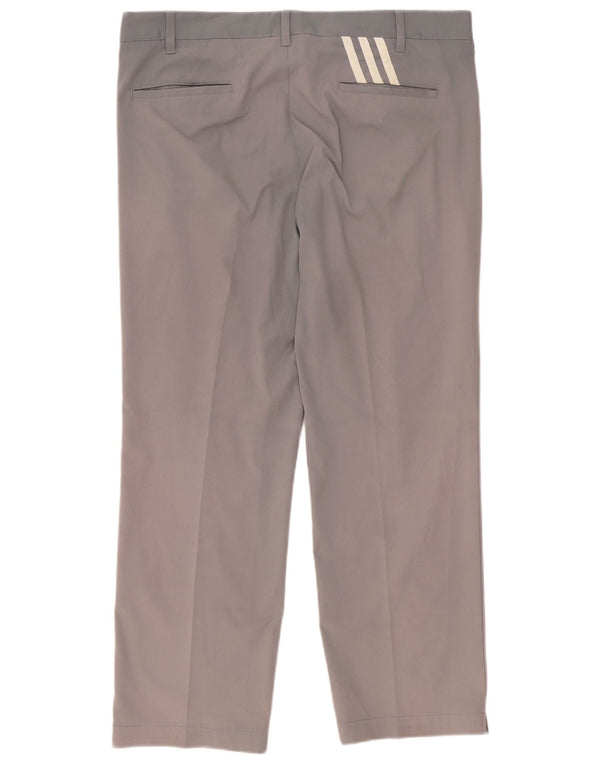 Pantaloni chino dritti da uomo Adidas W38 L29 poliestere grigio