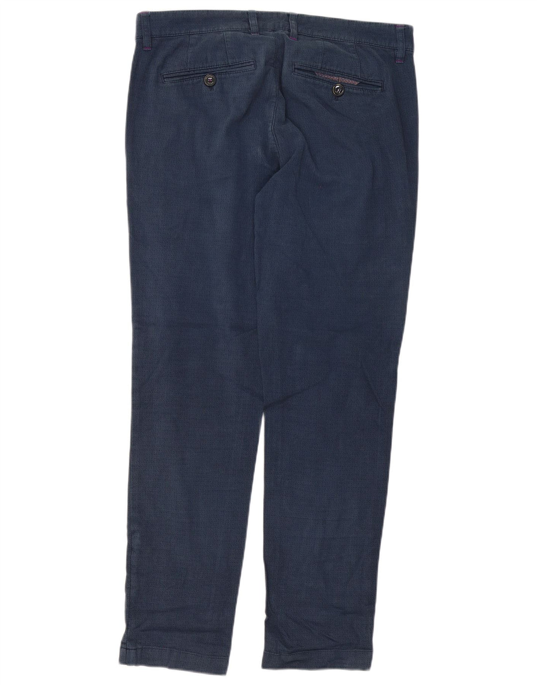 Pantaloni da abito slim da uomo Ted Baker W34 L32 in cotone blu navy