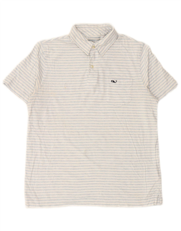 Polo da bambino VINEYARD VINES 15-16 anni in cotone a righe grandi bianche