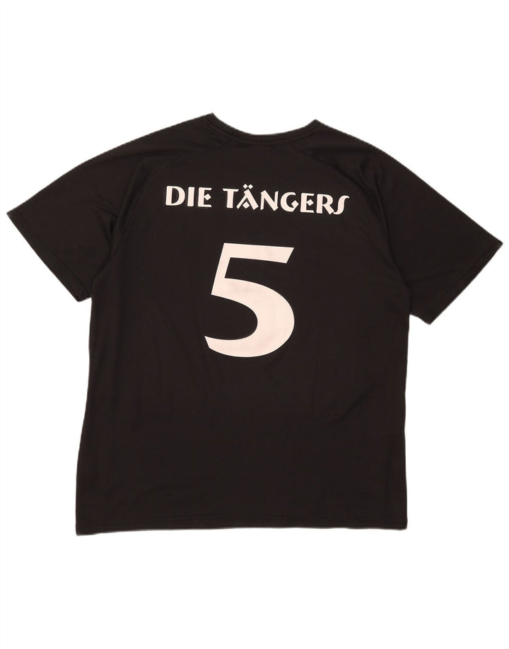 T-shirt grafica da uomo Puma Top in poliestere a righe nere medie