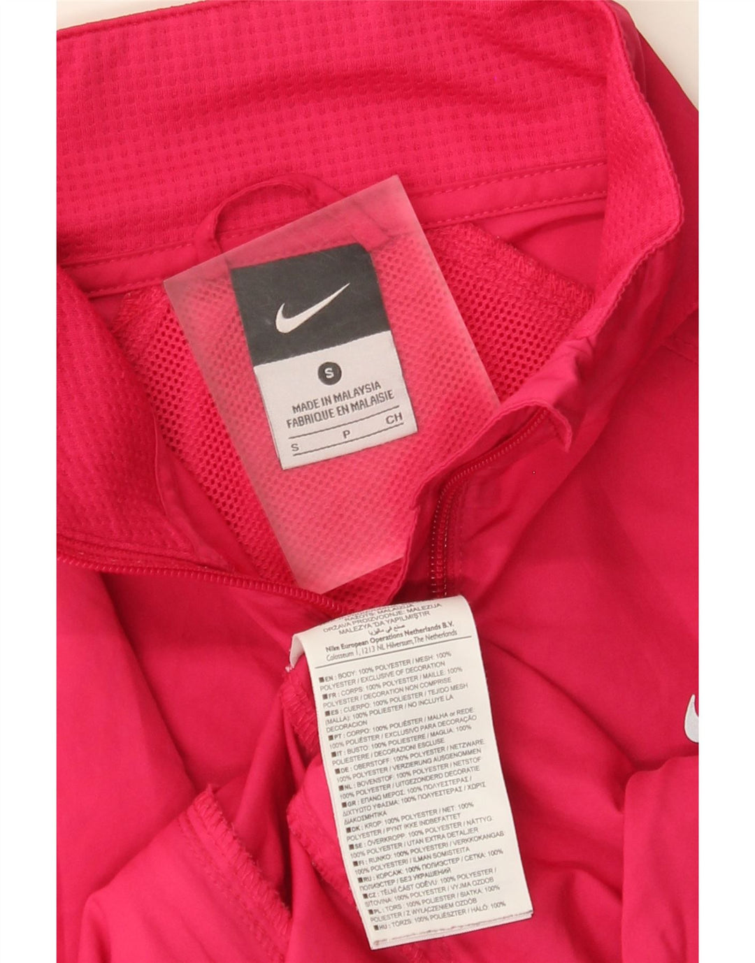 Giacca da tuta da donna NIKE UK 10 piccola rossa in poliestere