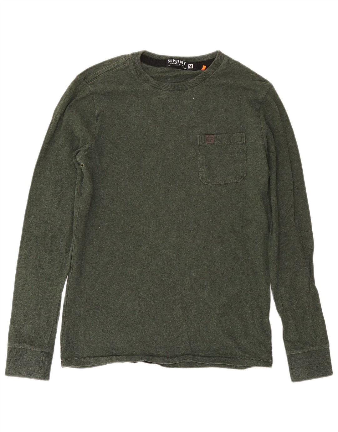 Top da uomo a manica lunga SUPERDRY verde medio