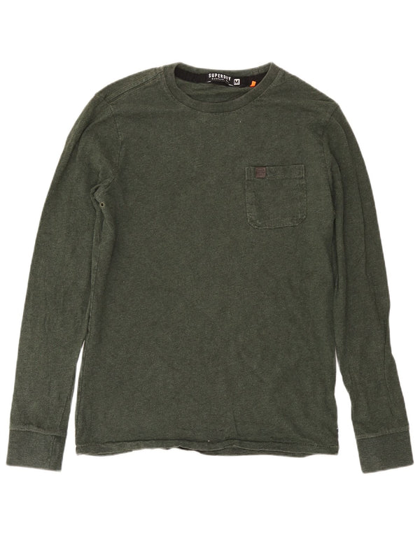 Top da uomo a manica lunga SUPERDRY verde medio
