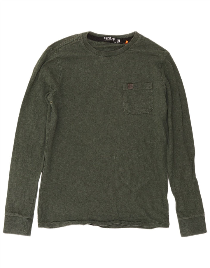 Top da uomo a manica lunga SUPERDRY verde medio