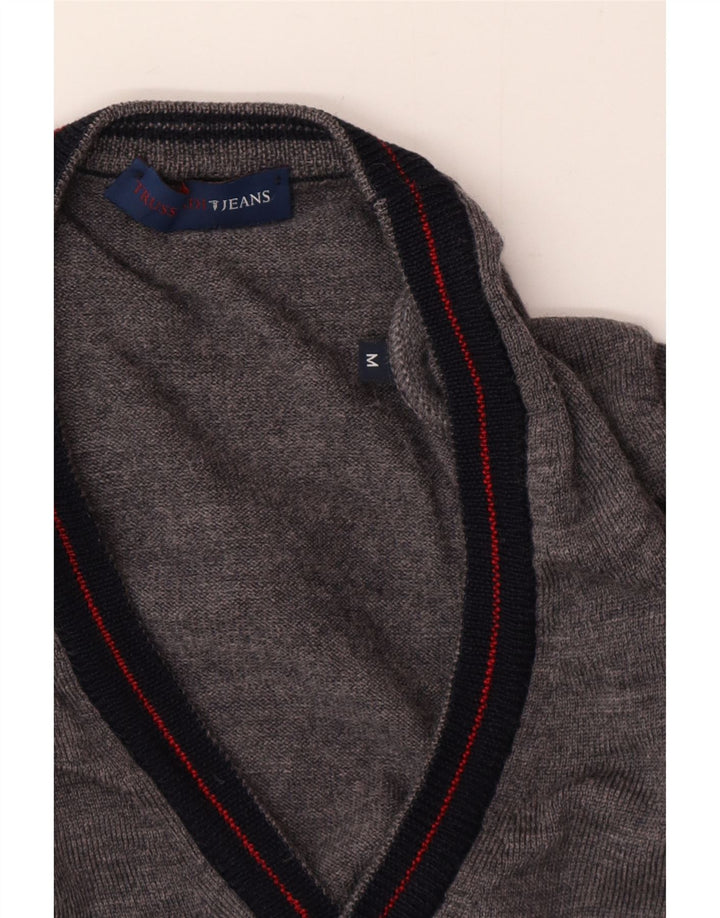 Maglione cardigan da donna Trussardi Jeans UK 14 Grigio medio