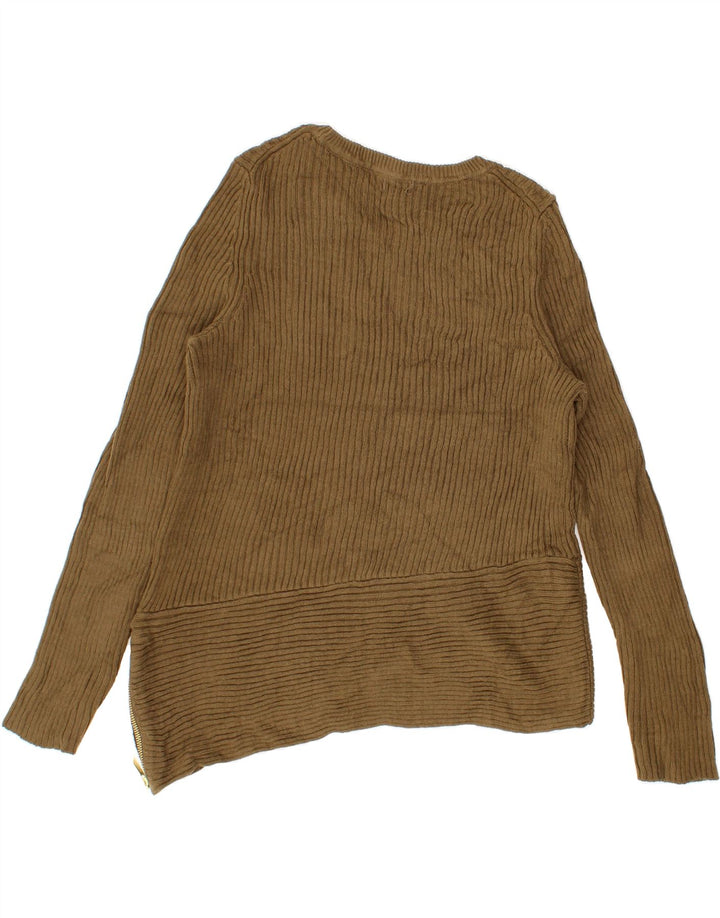 MICHAEL KORS Womens Boat Neck Jumper Sweater UK 12 Medium Khaki Vintage Michael Kors and Second-Hand Michael Kors from Messina Hembry 