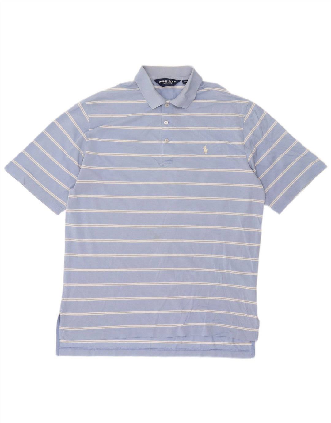 Polo da uomo Ralph Lauren in cotone a righe blu medio