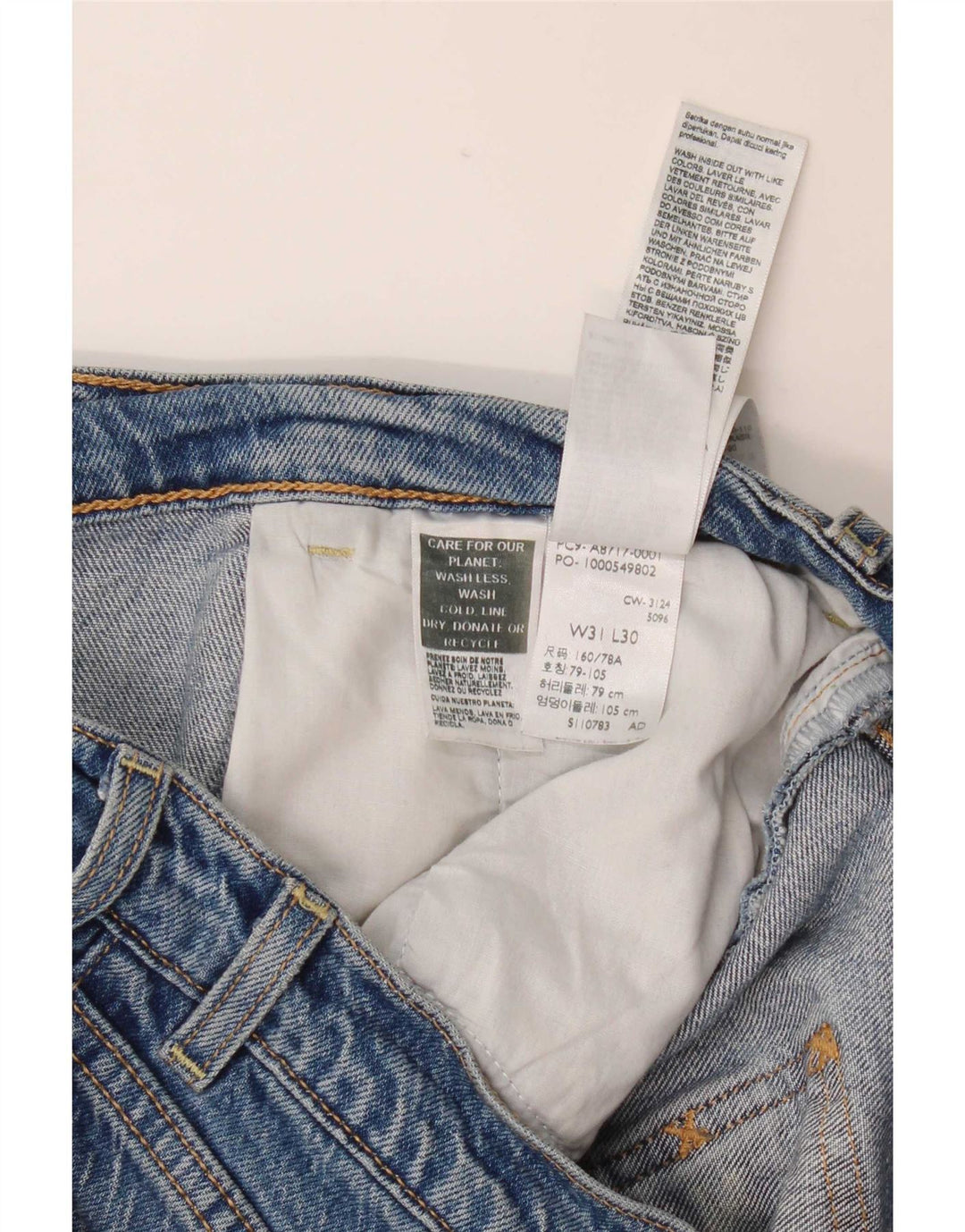 Jeans svasati a campana toracica da donna Levi's W31 L30 cotone blu
