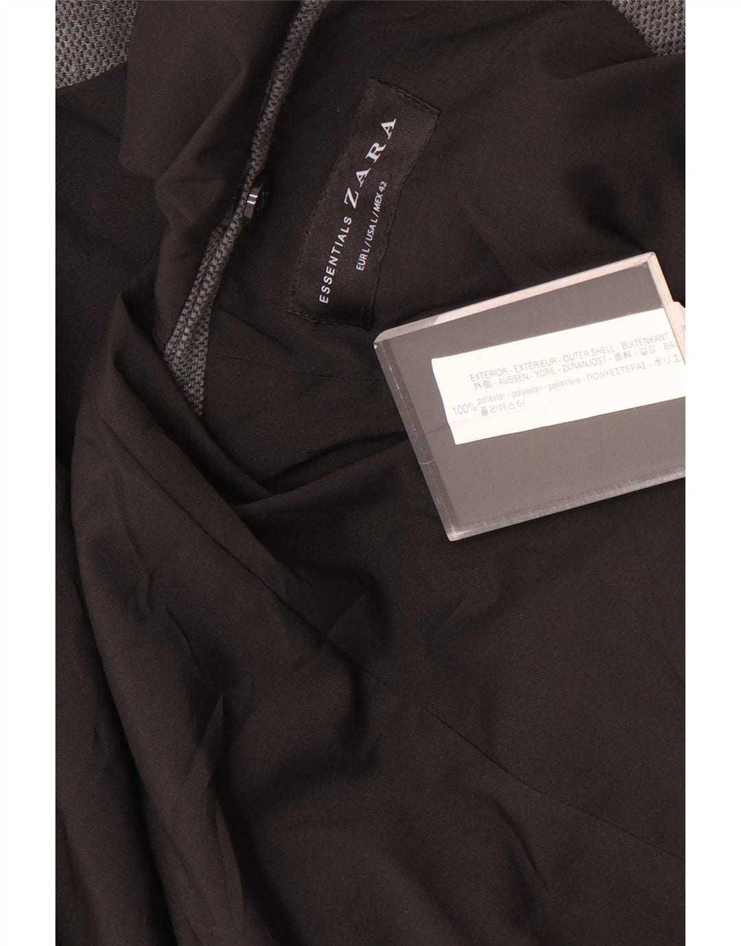 Giacca blazer da uomo a 2 bottoni Zara UK 40 grande poliestere grigio