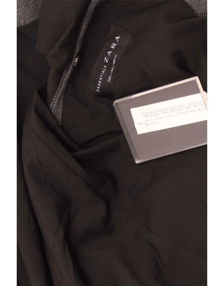 Giacca blazer da uomo a 2 bottoni Zara UK 40 grande poliestere grigio