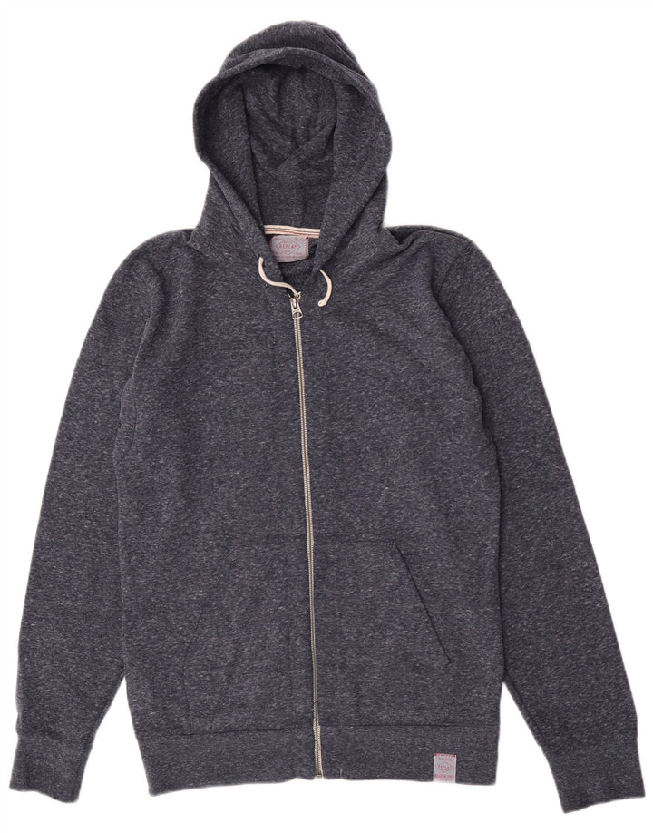 Replay Felpa con cappuccio e zip da uomo in poliestere medio blu navy screziato