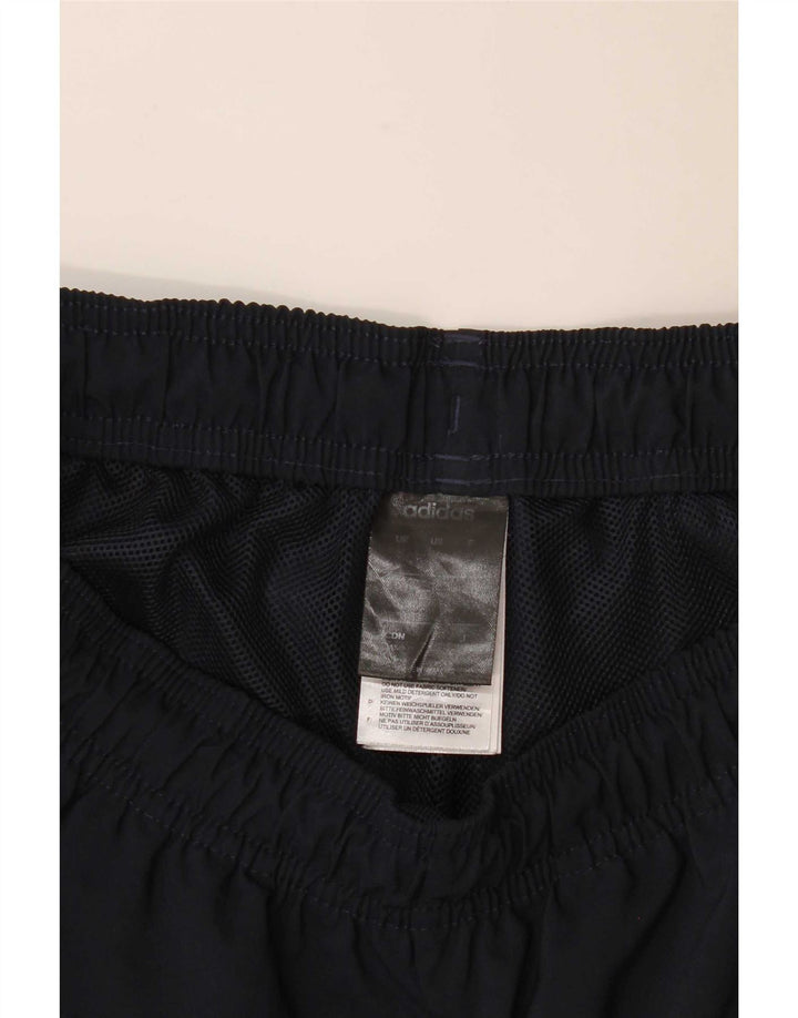 Pantaloncini sportivi da uomo Adidas medi in poliestere blu navy
