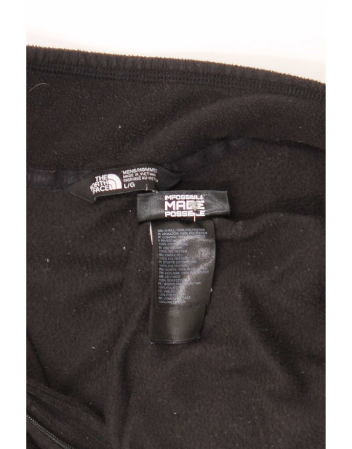 Maglione in pile da uomo The North Face con zip e collo, grande, in poliestere nero