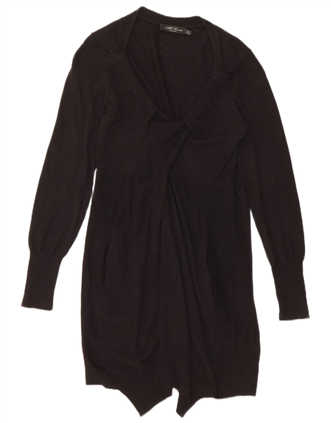 Abito maglione da donna All Saints UK 10 piccolo in lana nera