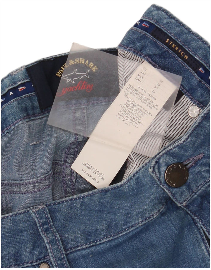 Jeans dritti elasticizzati da uomo Paul & Shark W38 L33 cotone blu