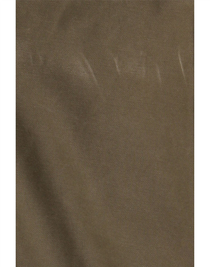 Giacca parka militare con cappuccio da uomo VINTAGE UK 40 grande kaki