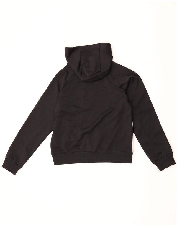 Felpa con cappuccio e zip corta Nike da donna, vestibilità ampia, UK 6 XS, cotone nero