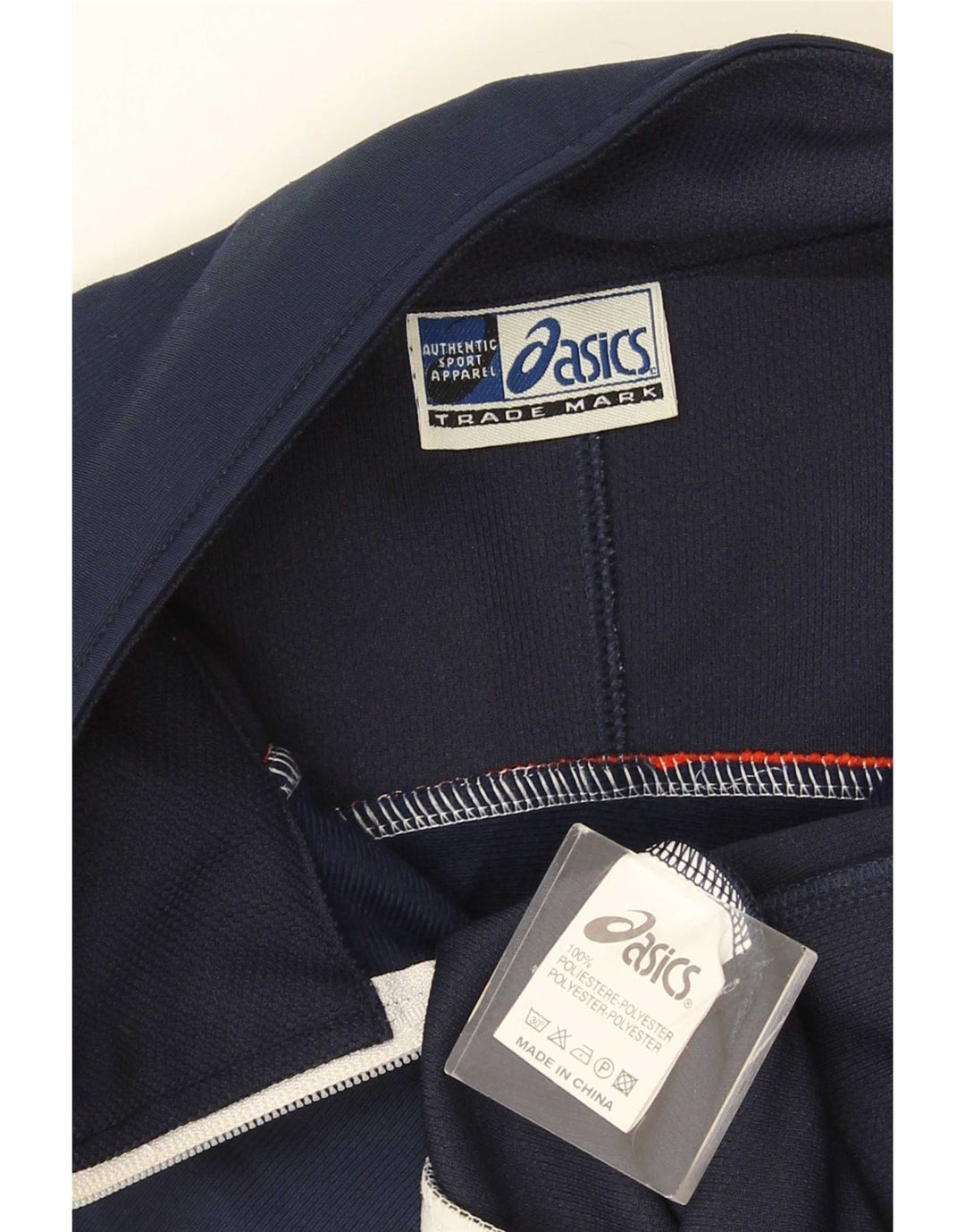 Giacca da ginnastica da uomo Asics, grande, in poliestere color block blu navy