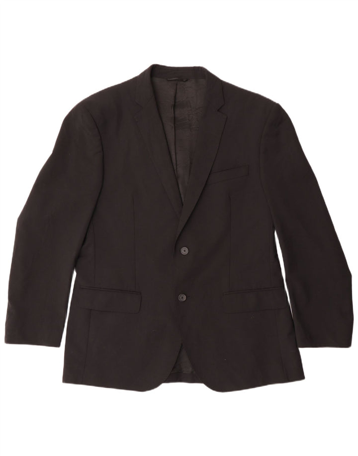Giacca blazer a 2 bottoni da uomo Calvin Klein IT 52 XL poliestere nero