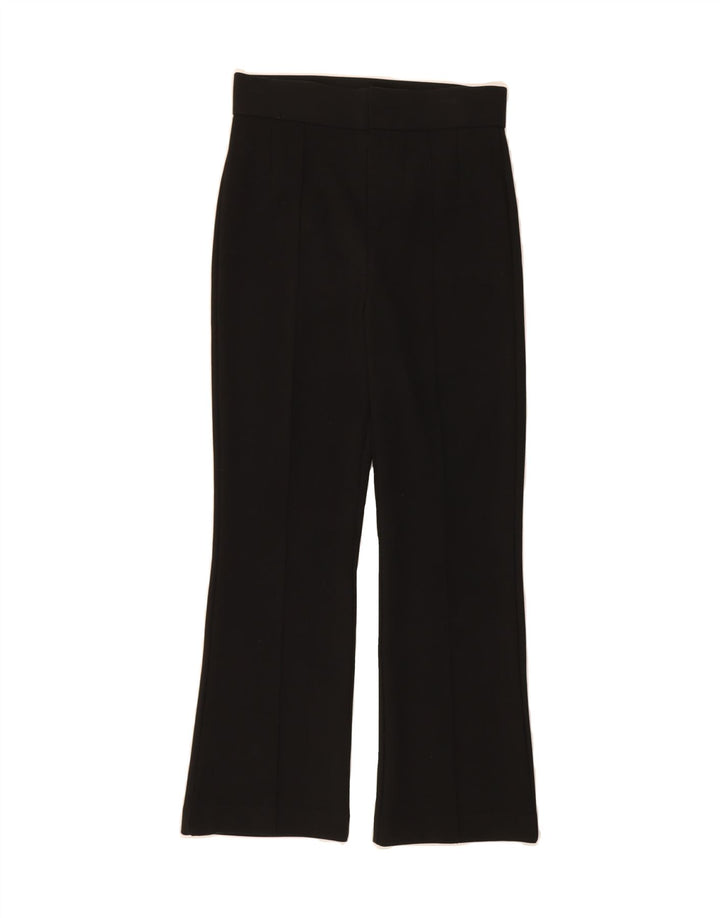 ZARA Womens Bootcut Casual Trousers Small W26 L26 Black Polyester Vintage Zara and Second-Hand Zara from Messina Hembry 