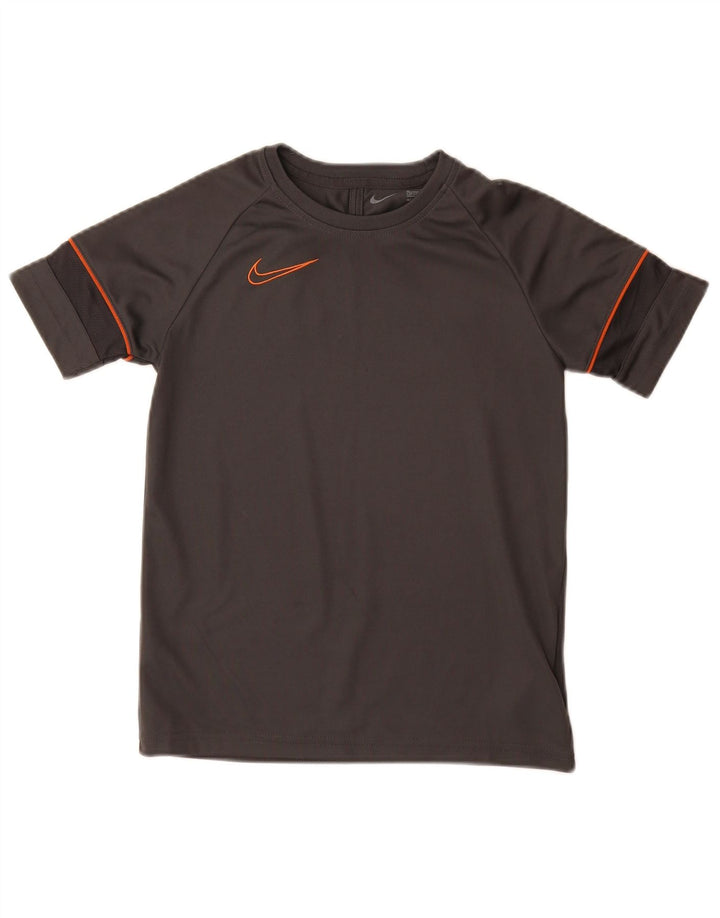 T-shirt da ragazzo Nike Dri Fit Top 10-11 anni in poliestere grigio medio